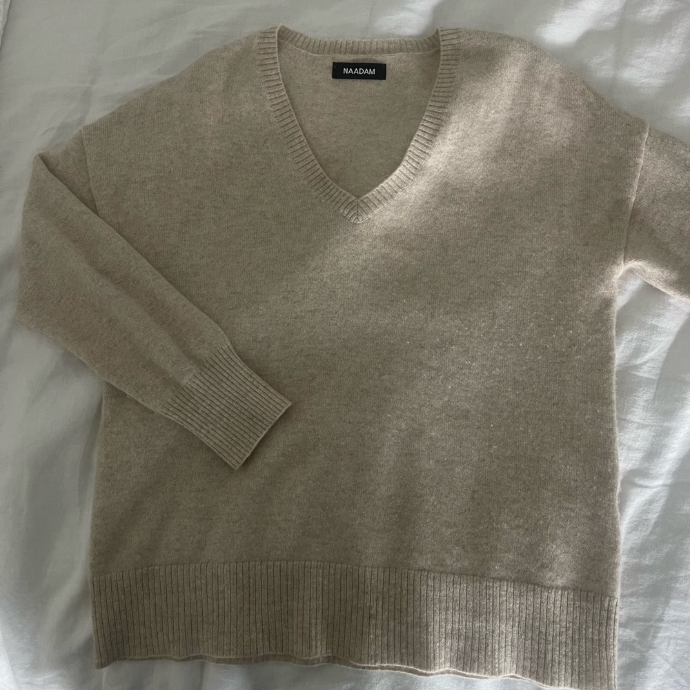 Naadam Cashmere Oversized V neck sweater